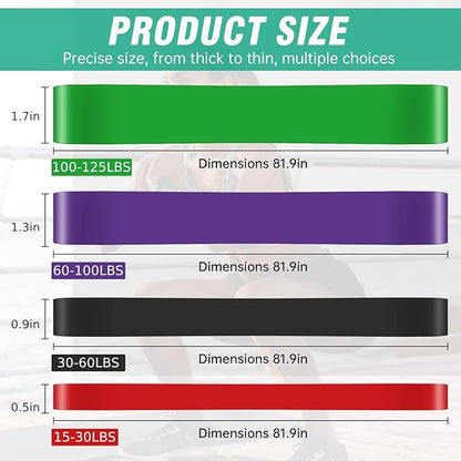 Alllvocles Resistance Band, Pull Up Bands, Pull Up Assistance Bands, Workout Bands, Exercise Bands, Resistance Bands Set for Legs, Working Out, Muscle Training, Physical Therapy, Shape Body, Men Women