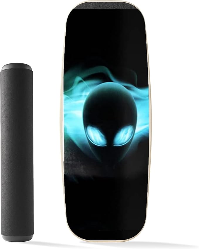 Balance Board Surf Trainer with Adjustable Stoppers - 2 Different Distance Options Balance Board for Surfing, Snowboarding, Skiing, Skateboarding, 300lbs Capacity