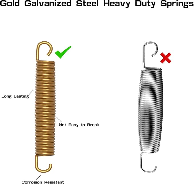 20pcs Trampoline Springs 5.5/6.5 Inch Heavy Duty Galvanized Steel High Tensile Replacement Kit with T-Hook,Trampoline Accessories