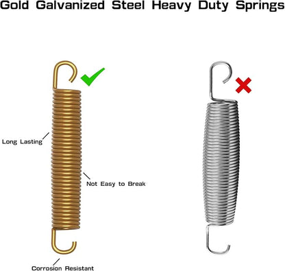20pcs Trampoline Springs 5.5/6.5 Inch Heavy Duty Galvanized Steel High Tensile Replacement Kit with T-Hook,Trampoline Accessories