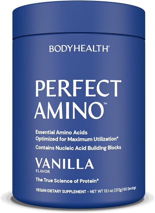 BodyHealth PerfectAmino Powder - BCAA and EAA Powder for Pre and Post Workout - Amino Acid Energy