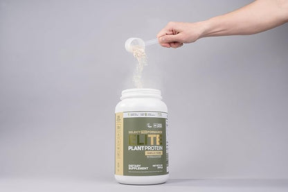Select Proformance Elite Vegan Plant Protein Powder, Vanilla Icing, NSF Certified, No Added Sugar, 15g of Protein per Serving, 40 Servings, 2 Lbs