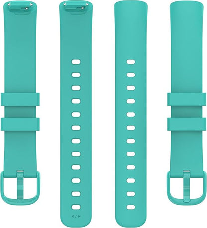 2 Pack Compatible with Fitbit Inspire 3 Bands, 15.4mm Width Soft Silicone Adjustable Sport Replacement Band for Women Men