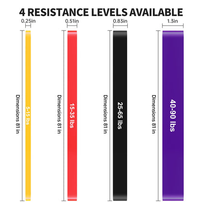 YONKFUL Pull Up Assistance Bands Set, Long Resistance Bands for Working Out