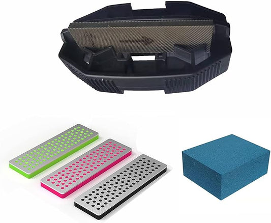 Snowboard Ski Edge Bevel Tuning ski Wax kit，Snowboard Tool，ski Edge Sharpener Tuner Side Ski Angle Tool & Diamonds & Gummi Stone (Tool+Diamonds + Gummi Stone)