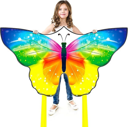 Butterfly Kites for Kids and Adults Easy to Fly, Single Line Beach Kite for Boys & Girls, 55’’ x 28’’ Butterfly for Teens Comes with 300 FT String Handle