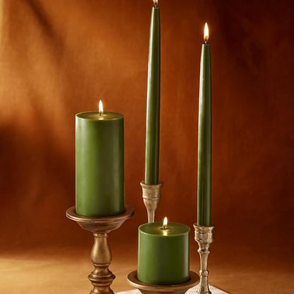 Thymes Frasier Fir Scented Candles for Home Decor - Green Pillar Candles for Women & Men - Place on Candle Holder - Luxury Home Fragrance Gifts - Small (3" x 3" Pillar)