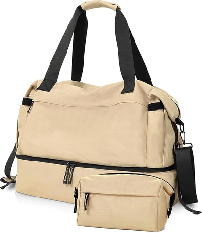 Gym Bag for Men Women, Tactical Travel Duffel bag with Removable Dividers & Shoe Compartment, Weekender Carry on Bag with Toiletry Bag, Overnight Range Bag for Workout Soccer Yoga Gym