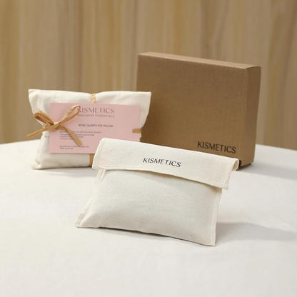 Weighted Eye Pillow for Relaxation, Sleeping, Yoga, SPA and Travelling, 100% Natural Clear Quartz,Cooling Eye Pillow, Reusable and Good Relaxation Gift for Women