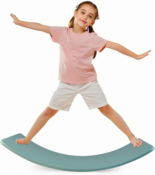 Ultimate Balance Board Kids - Natural Wood Wobble Board for Kids, Montessori Waldorf Toy, Ideal Gift for Ages 3-8; Perfect for Balance Boards for Adults, Physical Therapy & Indo Board Exercises