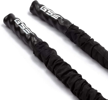 GSE Games & Sports Expert Gym Battle Rope, Heavy-Duty Workout Ropes for Indoor & Outdoor Workout, Exercise Rope for Strength Training - 30,40,50 Feet Lengths Available