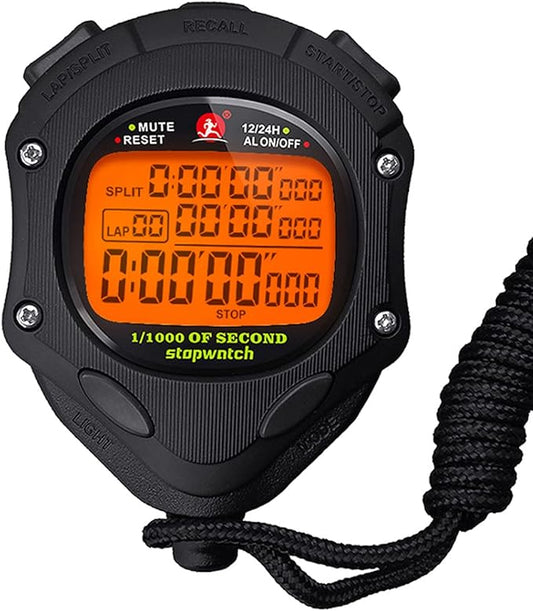 Digital Stopwatch Timer with Back Light Stop Watch 0.001second Timing|100 Lap Memory,Large dispaly
