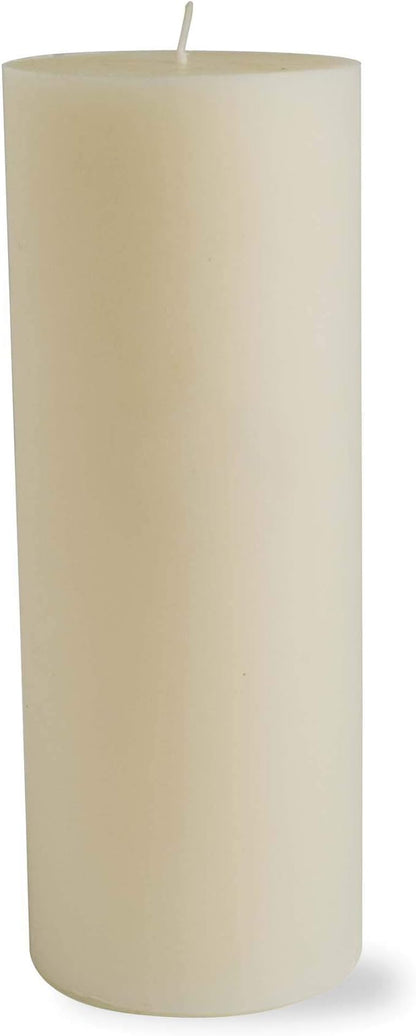 TAG Chapel 3X8 Ivory Pillar Paraffin Wax Candle Unscented Drip-Free Long Burning 115 Hours For Home Decor Wedding Parties 3x8 Ivory