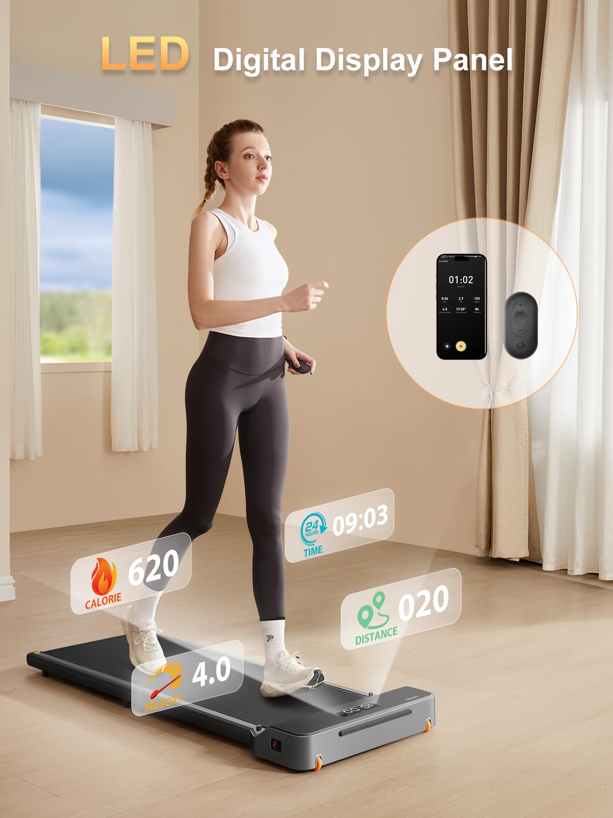 WalkingPad Z1 Foldable Walking Pad Treadmill, Under Desk Compact Design