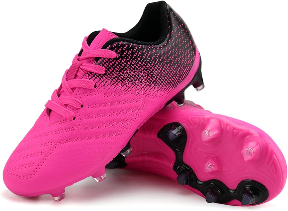 brooman Kids Soccer Cleats Boys Girls Athletic Outdoor Football Shoes