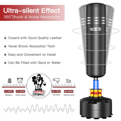 Dripex Freestanding Punching Bag 69''- 182lb Heavy Boxing Bag with Stand for Adult - Men Women