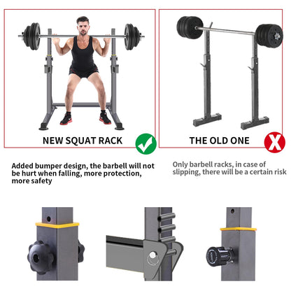 K KiNGKANG Squat Rack, 600lbs Adjustable Barbell Rack for Home Gym