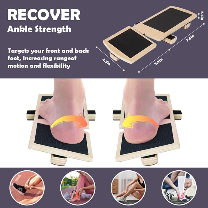 Single Leg Balance Board for Ankle Rehabilitation & Strength Training | Physical Therapy Equipment for Plantar Fasciitis, Sprained Ankles, Achilles Recovery