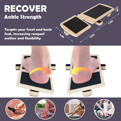 Single Leg Balance Board for Ankle Rehabilitation & Strength Training | Physical Therapy Equipment for Plantar Fasciitis, Sprained Ankles, Achilles Recovery