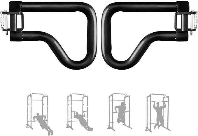 Yes4All Power Rack J-Hooks & Attachments ??Heavy Duty Barbell Holders Compatible with 2x2 & 3x3 Power Racks for Home Gym