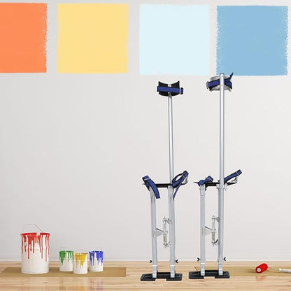 24-40 Inch Silver Drywall Stilts Aluminum Tool Stilt with Protective Knee Pads Portabl Adjustable For Painter Walking Painting