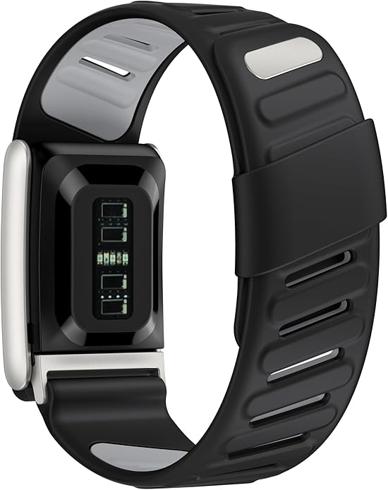 VeveXiao Rugged Comfort Silicone Wristband Compatible with WHOOP 5 | Whoop MG Band, Durable Soft Silicone Sports Loop Replacement Bands for Men Women with Metal Frame Connector