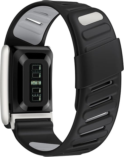 VeveXiao Rugged Comfort Silicone Wristband Compatible with WHOOP 5 | Whoop MG Band, Durable Soft Silicone Sports Loop Replacement Bands for Men Women with Metal Frame Connector