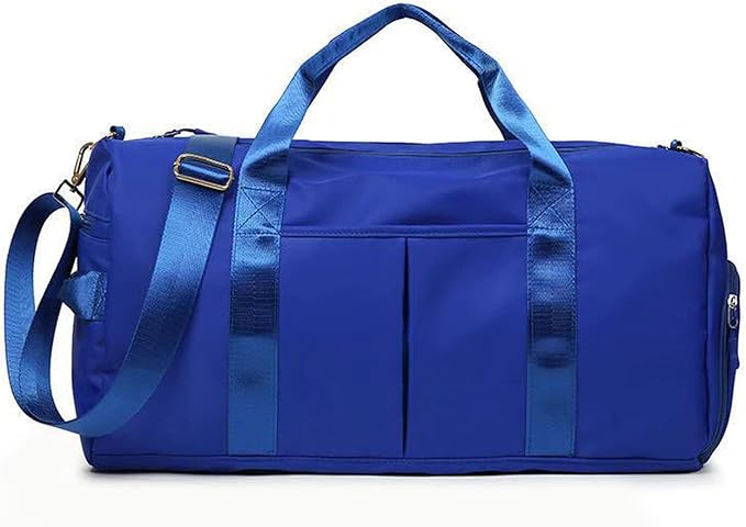 KARRESLY Sports Gym Bag for Women Travel Duffel Bag with Wet Pocket and Shoes Compartment for Training Swim Yoga(Blue1)
