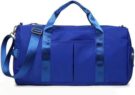 KARRESLY Sports Gym Bag for Women Travel Duffel Bag with Wet Pocket and Shoes Compartment for Training Swim Yoga(Blue1)