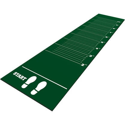 Woanger 12 x 2.5 Ft Long Jump Mat Sports Broad Jump Measurement Mat Hash Marks Carpeted Non Slip