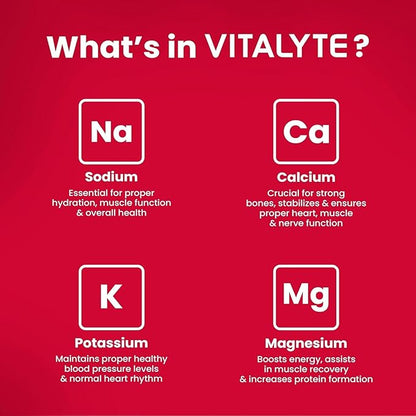 Vitalyte Electrolyte Powder Drink Mix, Isotonic Electrolyte Hydration Mix, Gluten Free Post Workout Powder Mix, Pack of 2, 35 oz. Each, Fruit Punch Flavor