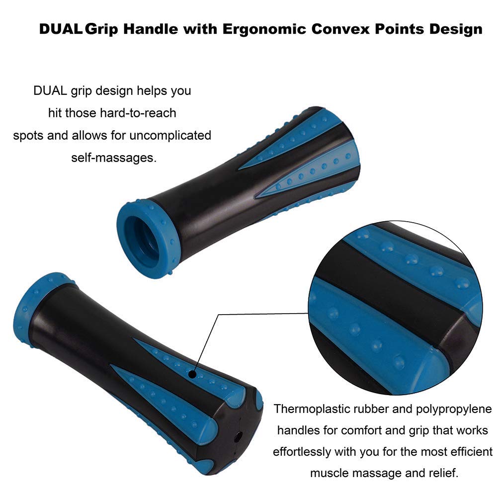 YANSYI Professional 9-Roller Deep Tissue Massage Stick - Portable Muscle Recovery Roller for