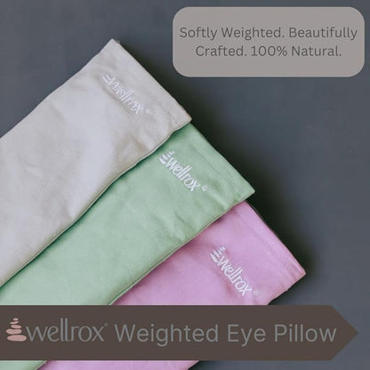 Weighted Eye Pillow - Flaxseeds & Lavender Eye Pillow Weighted for Restorative Yoga, Meditation & Stress Relief (Natural, Scented)