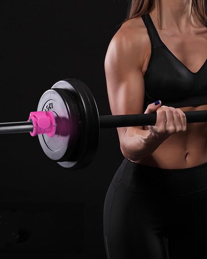 Barbell Clips 1 Inch Quick Release Weight Clamps 0.9-1.18inch Multi-Size Adjustable Olympic Clamps for Bars