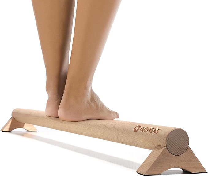 Versatile 40 Inch Beech Wood Balance Beam for Home Use - Enhance Balance, Ankle Strengthener Foot Exerciser for Sprained, Physical Therapy Purposes for Plantar Fasciitis Relief