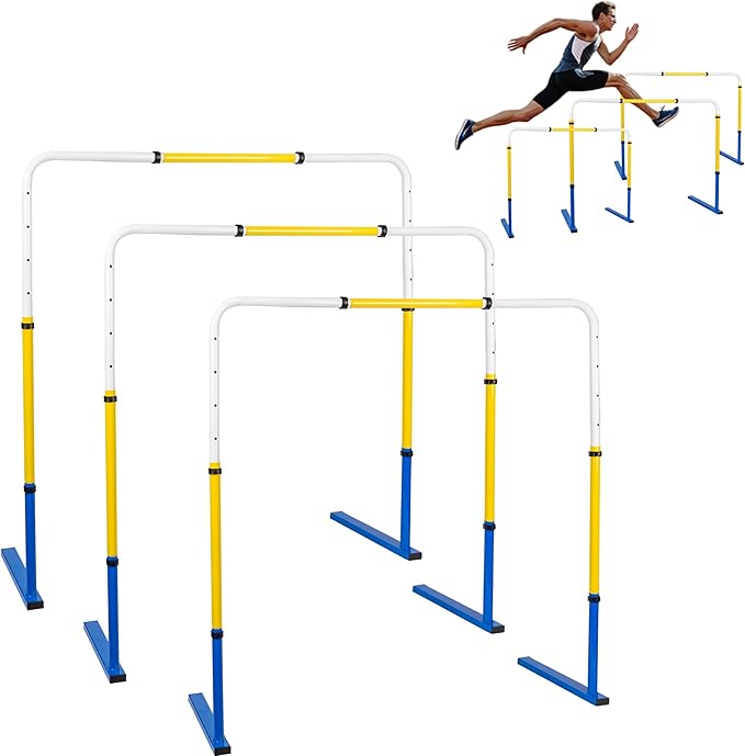 Adjustable Height Hurdles Track and Field,Detachable Agility Speed Jumping Training Equipment for Kids,Youth and Adults,Indoor & Outdoor Use（3 Pack）