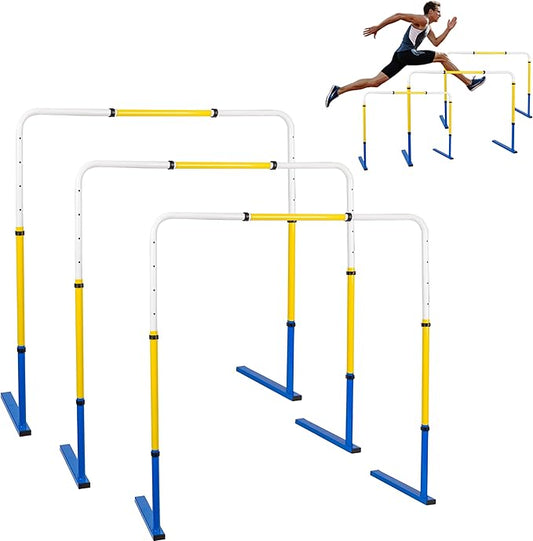 Adjustable Height Hurdles Track and Field,Detachable Agility Speed Jumping Training Equipment for Kids,Youth and Adults,Indoor & Outdoor Use（3 Pack）
