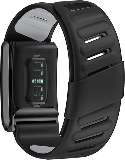 Comfort Durable Silicone Wristband Compatible with WHOOP 4.0 Band, Soft Silicone Sports Loop Strap for Men & Women, with U Shapped Connector