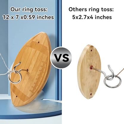GSE Games & Sports Expert Ring Toss Game for Adults, Hook and Ring Toss Game Wall Mount for Outdoor/Indoor, Ring Toss Hook Game for Family Fun Party Game, Man Cave Decor
