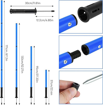 Soccer Agility Training Equipment: 6 Soccer Agility Poles, 20ft Agility Ladder, 10 Soccer Cones, 1 Jump Rope. Soccer Training Poles for Speed Training, Agility Training