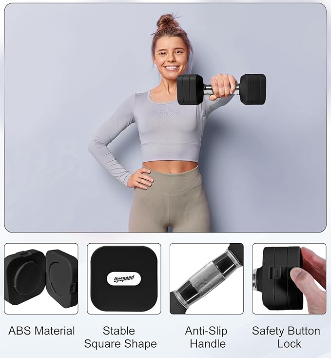 15LB 20LB 40LB 50LB Adjustable Dumbbell Set Free Weights Dumbbells Set for Women Men Hand Weights Sets Adjust Dumbbell Weight Sets for Home Gym Exercise Workout Strength Training Equipments