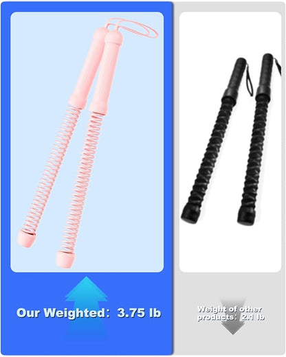 2PCS Weighted Ropeless Battle Ropes for Home Gym, Heavy Duty Arm Exerciser for Strength Training, Portable Battle Rope for Advanced Workouts and Core Muscle Building