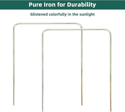 ApudArmis Regulation Croquet Wickets, Set of 9 Colorful Square Arrow Wickets Replacement for 28In or 32In Croquet Lawn Backyard Outdoor Game (8.1In Height & 6.3In Width)