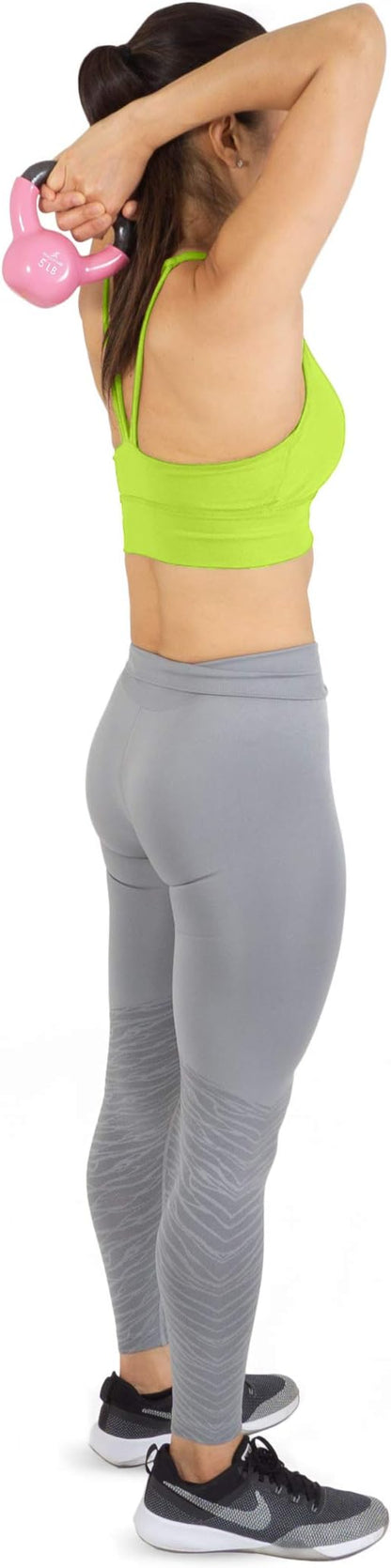 ProsourceFit Vinyl Coated Cast Iron Kettlebells for Full Body Fitness Workouts