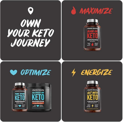 Vitamin Bounty Tune Your Keto Multivitamin with Magnesium & Potassium - Daily Supplements for Men & Women on Keto Diet - Energy & Cramp Relief - Ketosis Support - GLP-1 Support - 90 Capsules