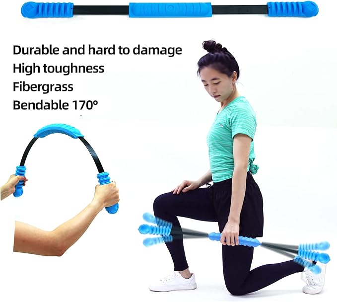 Elastic Fitness Stick Elastic Bar Body Exercise Bar Muscle Training for Exercise Tremor Stick Shoulder Rehabilitation Physical Therapy, Aerobics,Body Shaping Home Gym Yoga, Pilates
