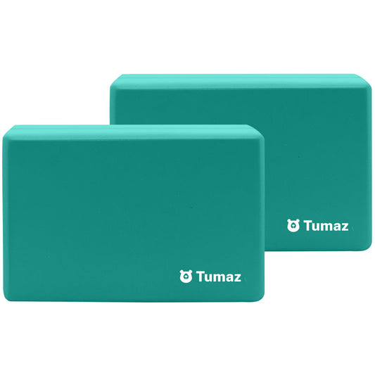Tumaz Non-Slip Yoga Blocks，High-Density EVA Foam 2 Pack for Yoga & Pilates