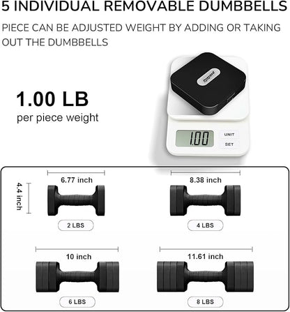 Adjustable Dumbbell Set for Women Men 16LB 20LB Hand Weights Dumbbells Sets Woman Exercise Fitness dumbbell Adjust dumbbells set of 2 for Home Gym Workout Strength Training Equipments