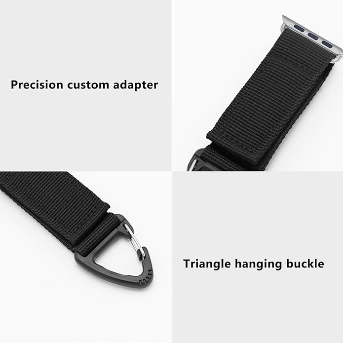 Tactical Duty Belt Keychain Compatible with Apple Watch 38mm 40mm 41mm 42mm 44mm 45mm 46mm 49mm, Watch Fob Military Braided Strap for iWatch Series 10 9 8 7 6 5 4 3 2 1, Ultra 2/Ultra/SE