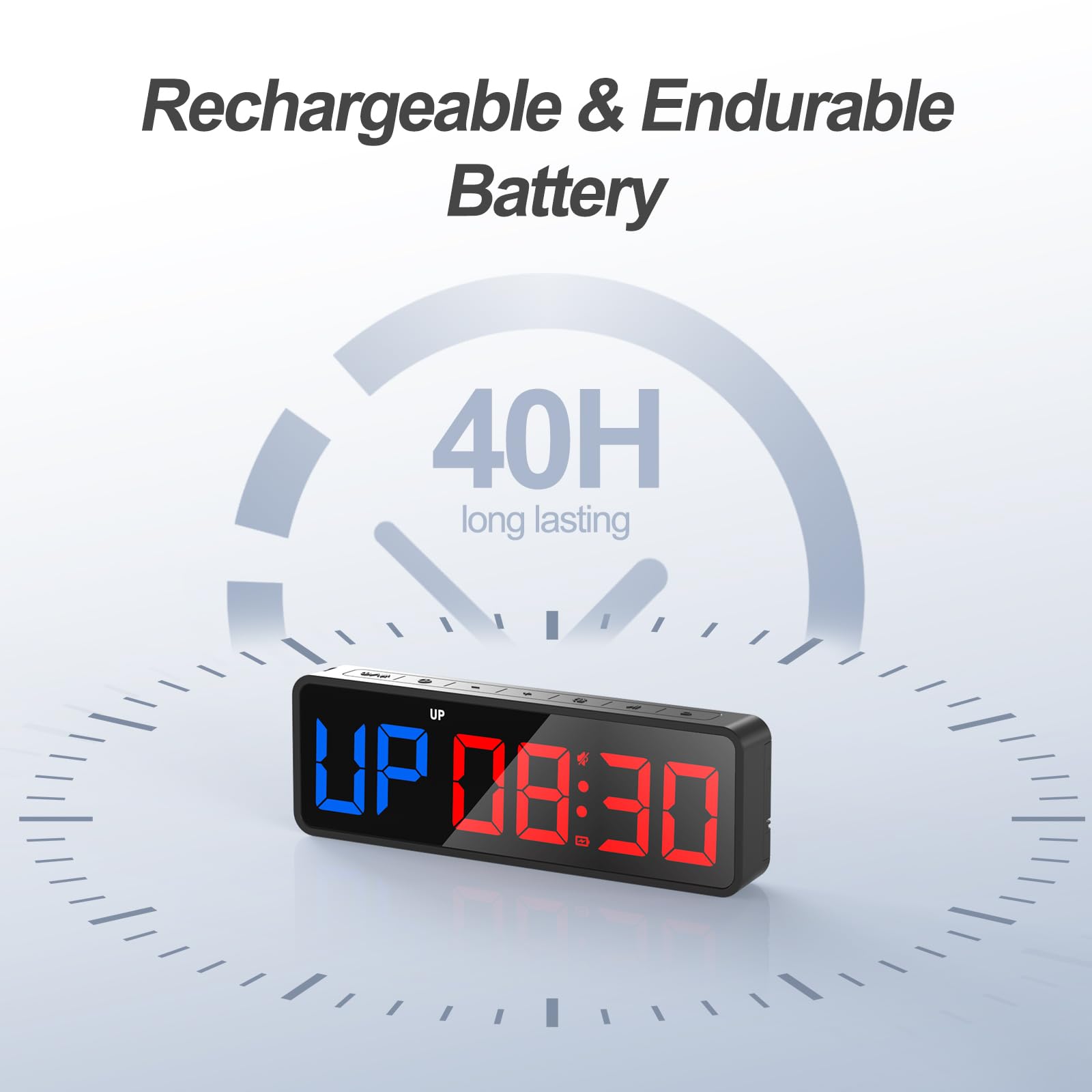 ANJANK Small Portable Gym Timer Clock, Strong Magnet, Workout Interval Timer with Powerful Battery